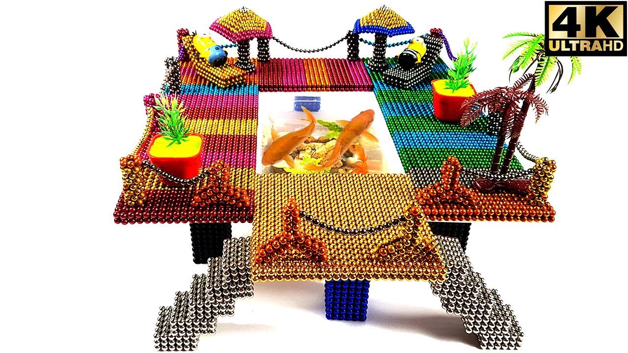 DIY - How To Build  Fish Tank Resort With Magnetic Balls Satisfying 300% | Hello Balls
