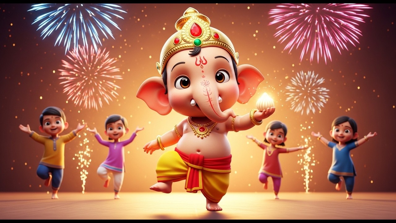 गणपति बप्पा आए रे 🐘 | Bal Ganesh Dance Song | Kids Ganpati Rhyme 2026 | Cute 3D Animation#KidsRhyme