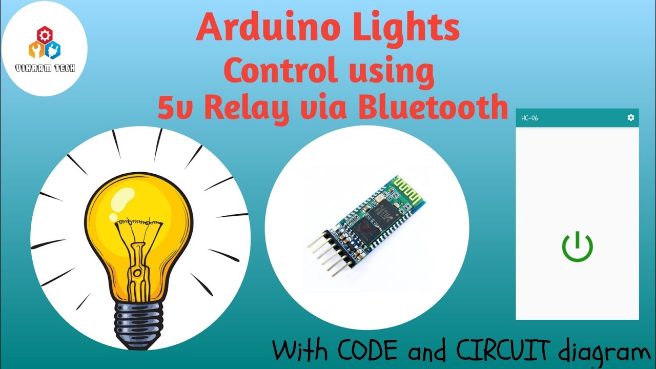 Arduino Lights control using 5v Relay via Bluetooth || VIKRAM TECH