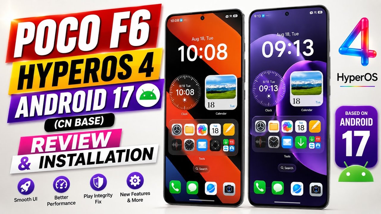 HyperOS 4 Android 17 on POCO F6 🔥 Full Review & Installation 