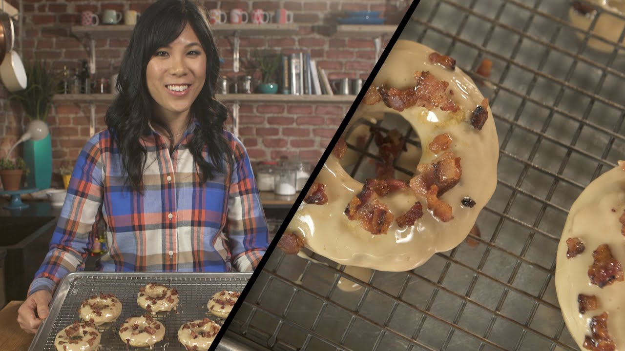 Baked Banana Maple Bacon Donuts | Dzung Duong