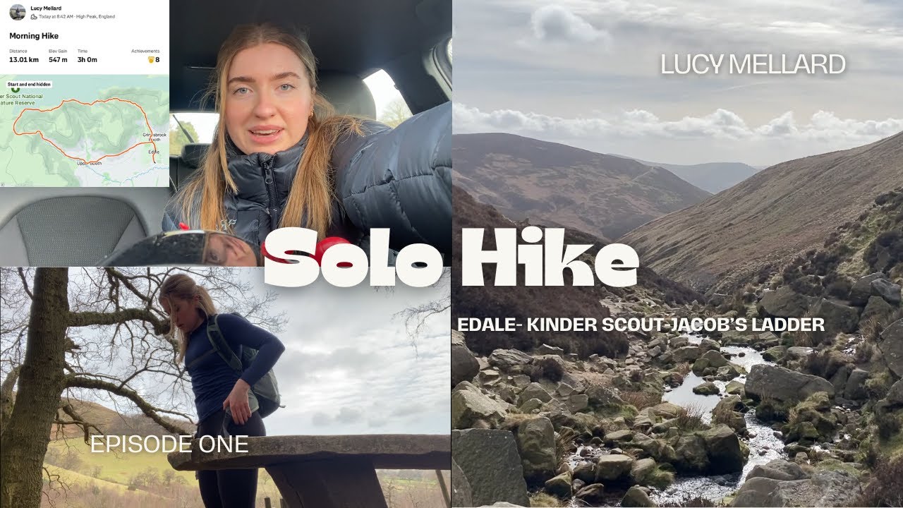 Solo hike in the Peak District- Edale-Kinder Scout-Jacob's Ladder, Circular route 2025