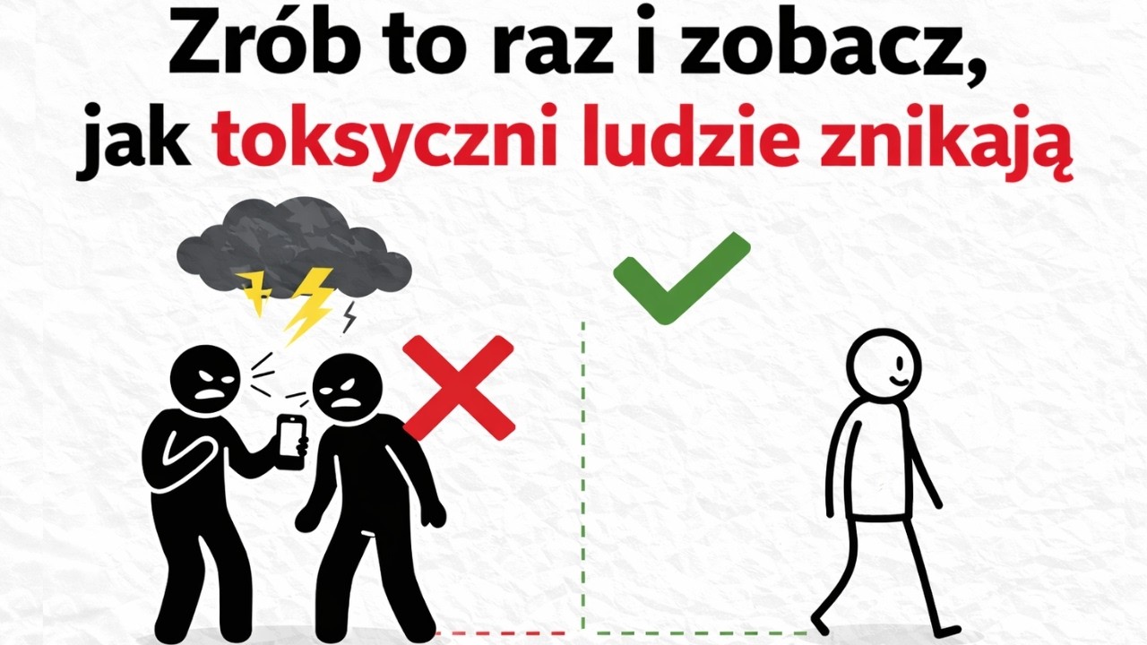 Zrób to raz i zobacz, jak TOKSYCZNI ludzie znikają