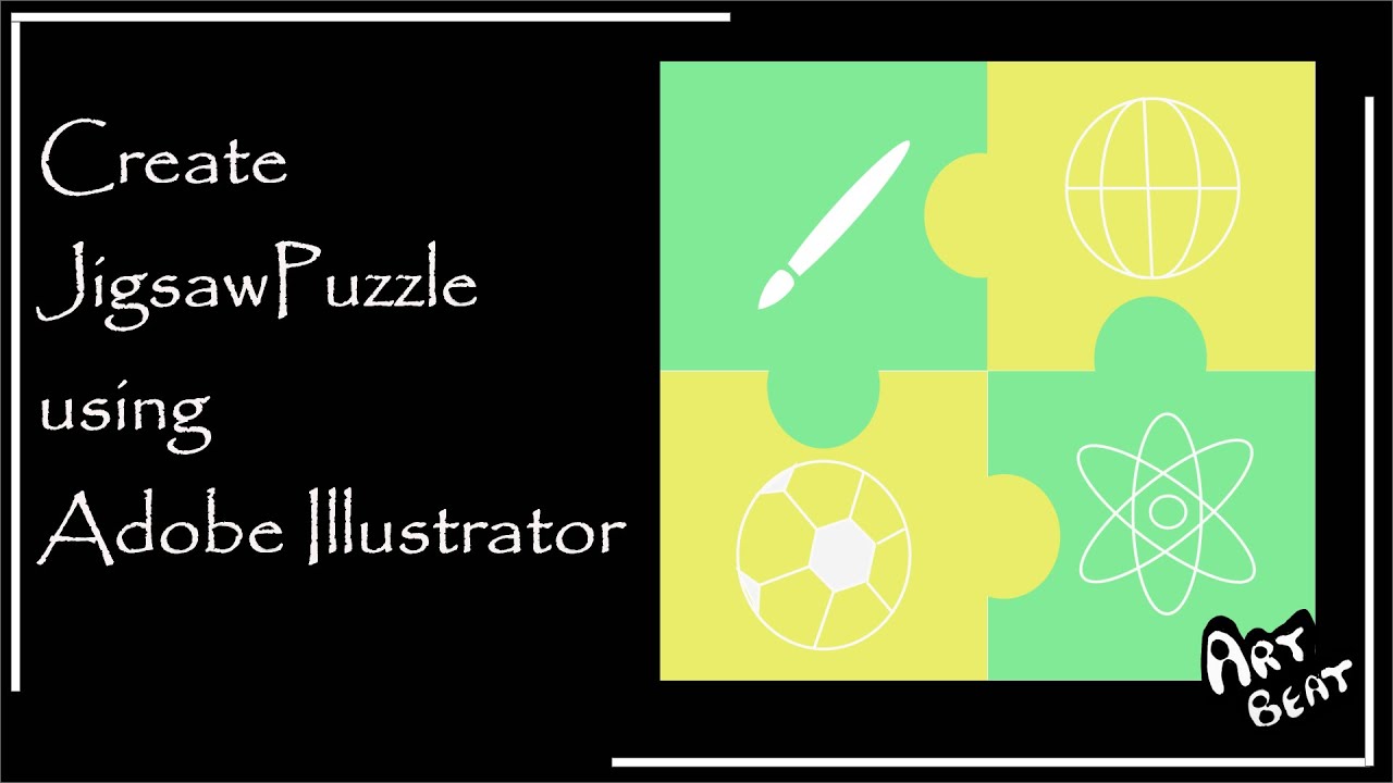 How to draw jigsaw puzzle using Adobe Illustrator