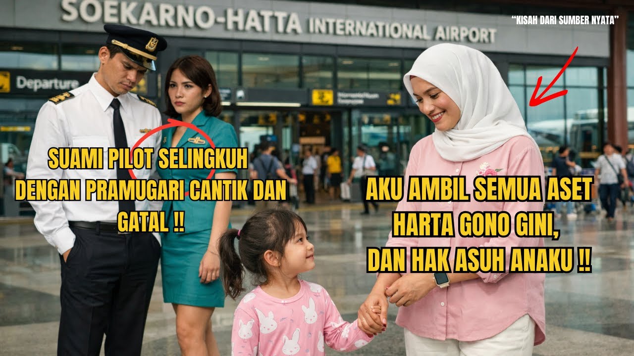 SUAMI PILOT S3LINGKUH DENGAN PRAMUGARI CANTIK DAN G4TAL !! SEMUA ASET HARTA GONO GINI KU AMBIL ALIH