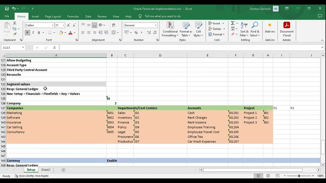 Oracle R12 Accounting Setup Manager