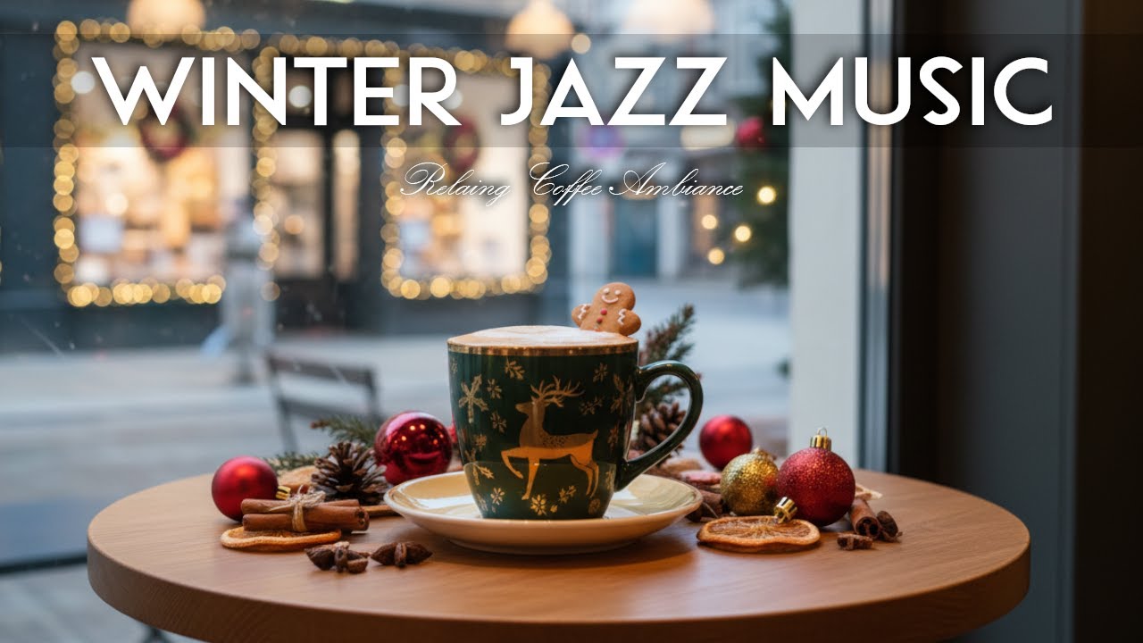 Winter Jazz Music ☕✨ Happy Jazz Cafe & Sweet Bossa Nova Music for Stress Relief, Relaxing & Work