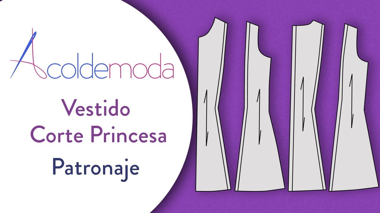 Patronaje de VESTIDO CORTE PRINCESA INFANTIL - DIY