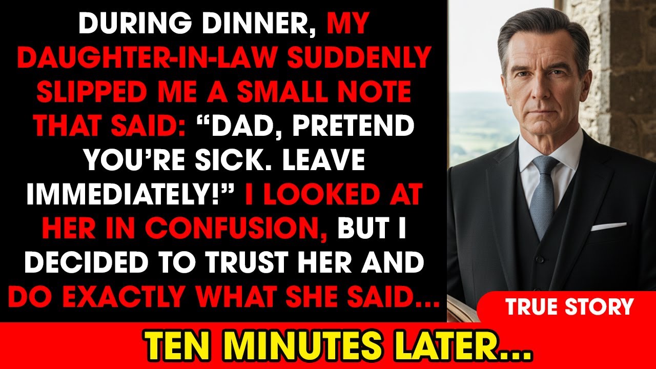 “Pretend You’re Sick And Leave,” My Daughter-In-Law Texted Me During Dinner. Ten Minutes Later…