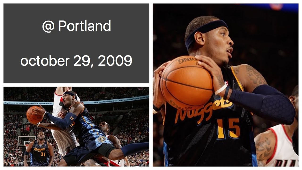 Carmelo Anthony 41 pts @ Portland Trailblazers Highlights (october 29, 2009)