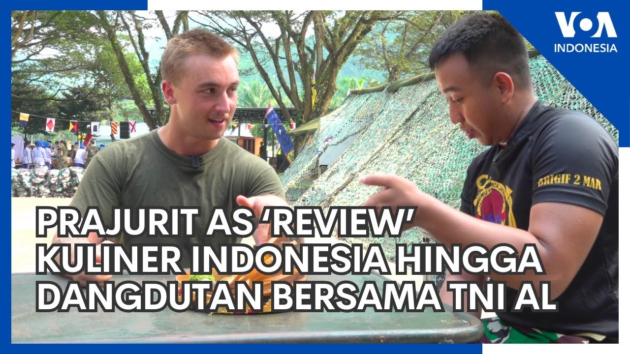 Prajurit AS 'Review' Kuliner Indonesia hingga Dangdutan Bersama TNI AL
