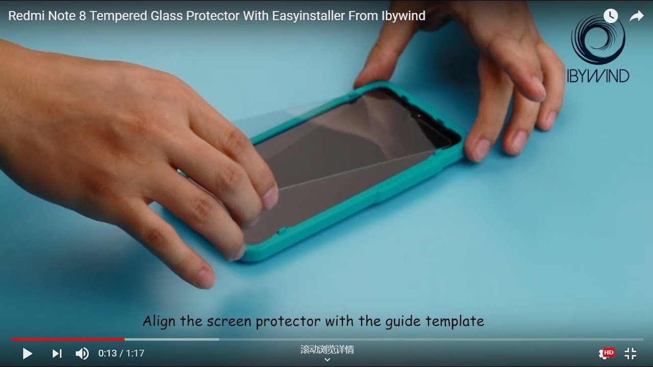 Redmi Note 8 / Redmi Note 8 (2021) Tempered Glass Protector With Easyinstaller From Ibywind