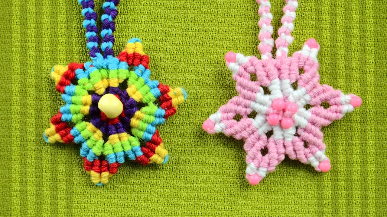 How to Make a Macrame Star Flower / Tutorial
