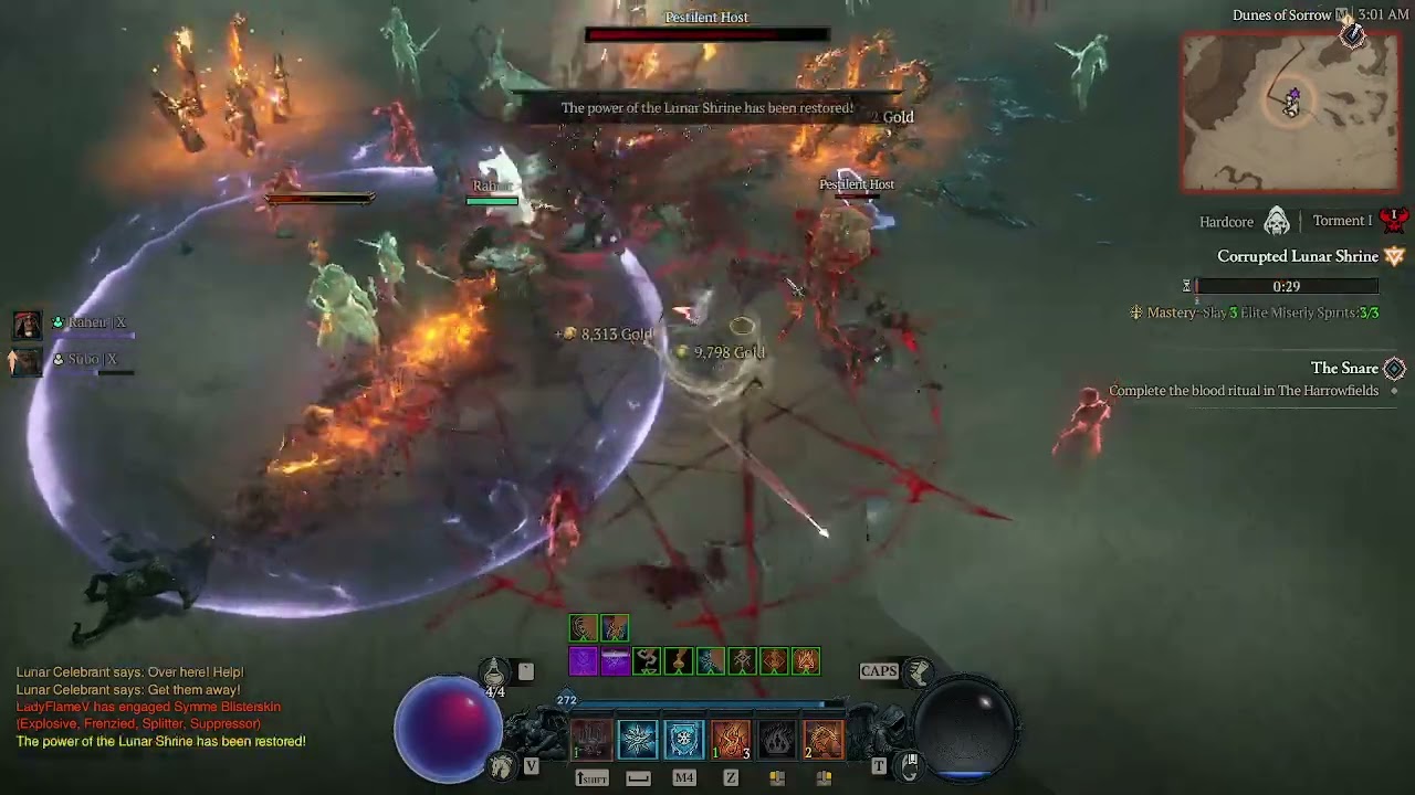 Diablo 4 Corrupted Lunar Shrine Gameplay (HARDCORE)