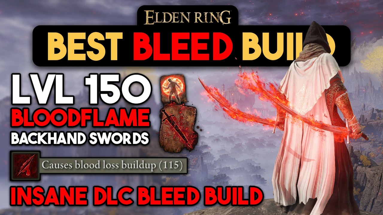 Elden Ring Backhand Blade BLEED Build - OP Bleed Build to Destroy DLC Bosses!