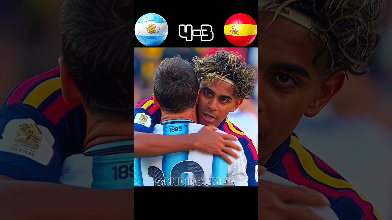 Argentina vs Spain🔥🤯| Messi vs Yamal | FIFA World Cup Imaginary 2030 #shorts #football #youtube