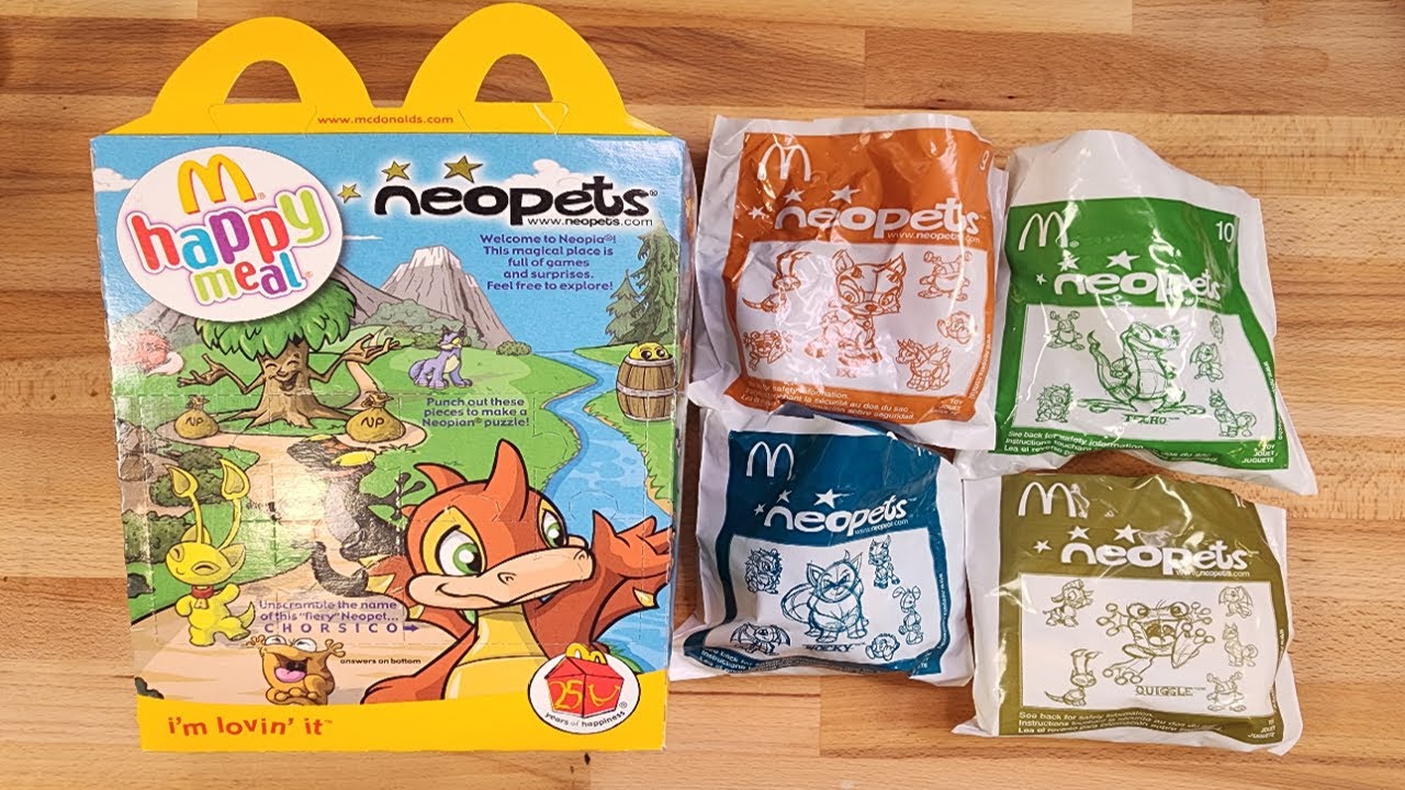 Neopets 2004 McDonald's Toys [9-12] | Neopets Merch