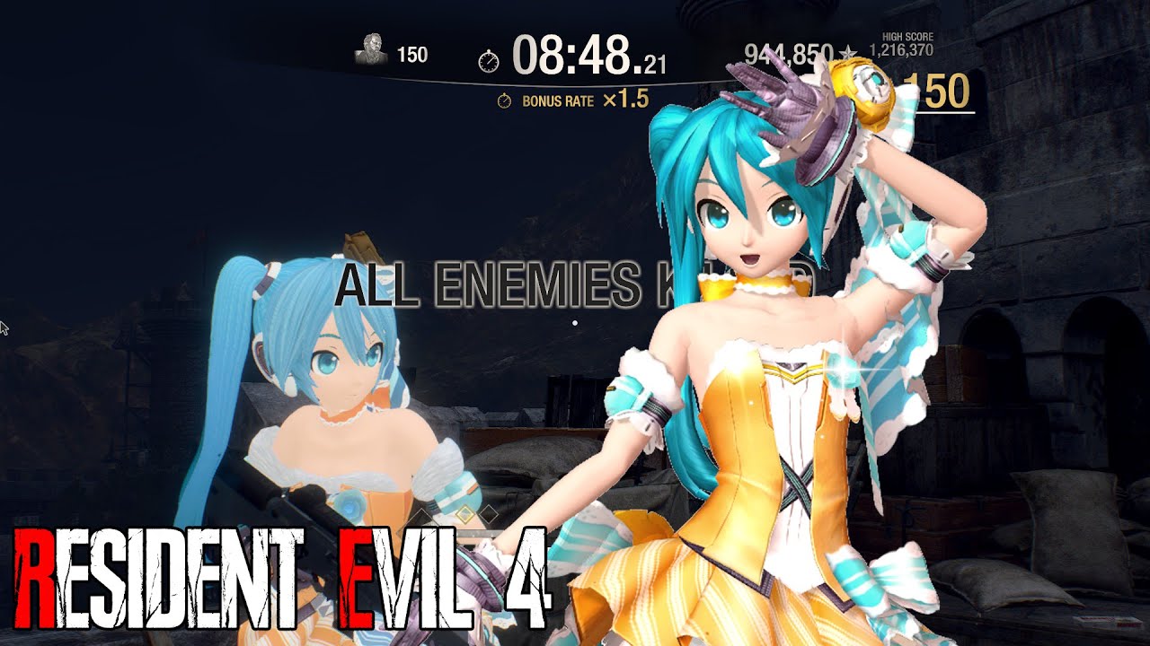 Resident Evil 4 Remake - Hatsune Miku(Orange Blossom PD) - The Mercenaries:Castle Rank S++|1,473,060