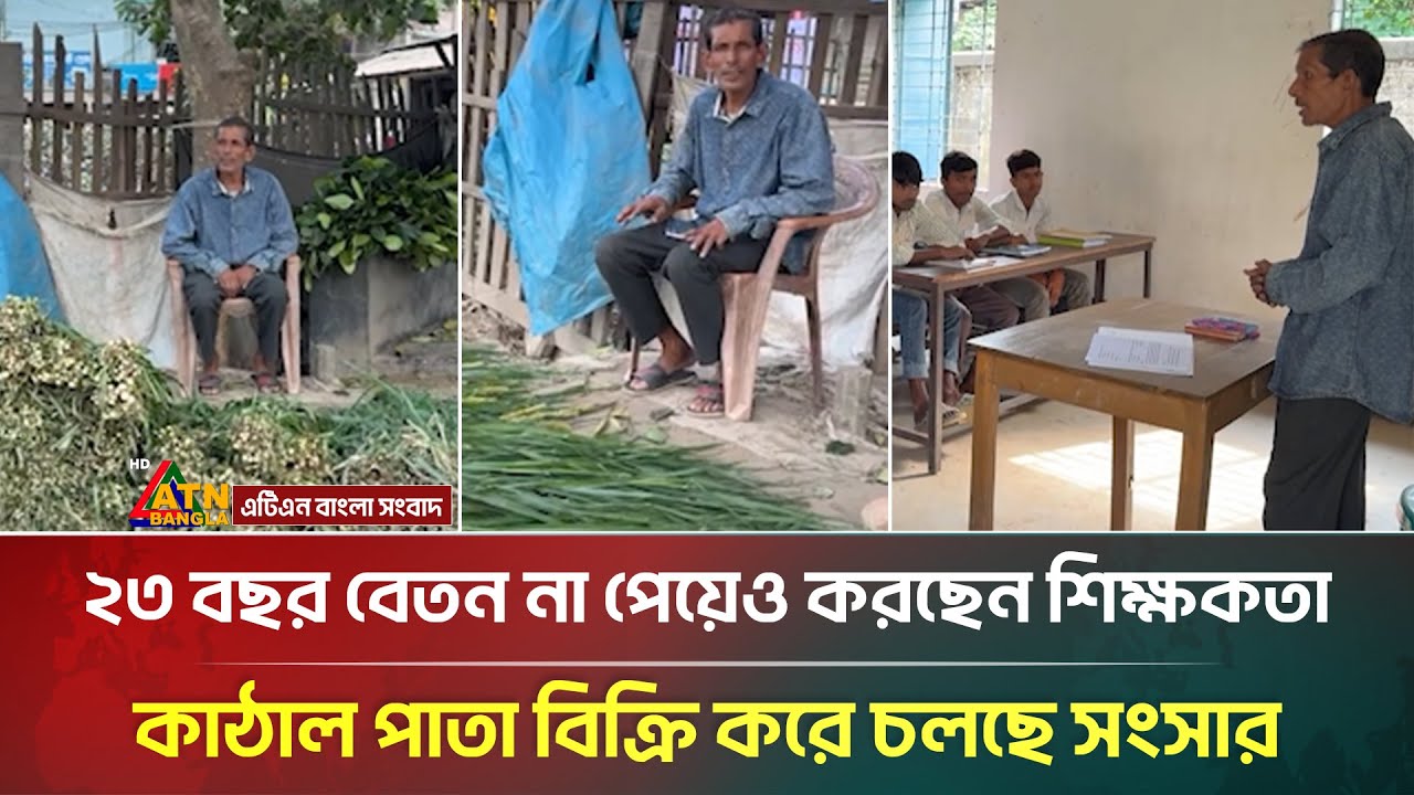 ২৩ বছর বিনা বেতনে করছেন শিক্ষকতা কাঁঠাল পাতা বিক্রিতে চলছে সংসার | Struggling Life | Unpaid Teacher