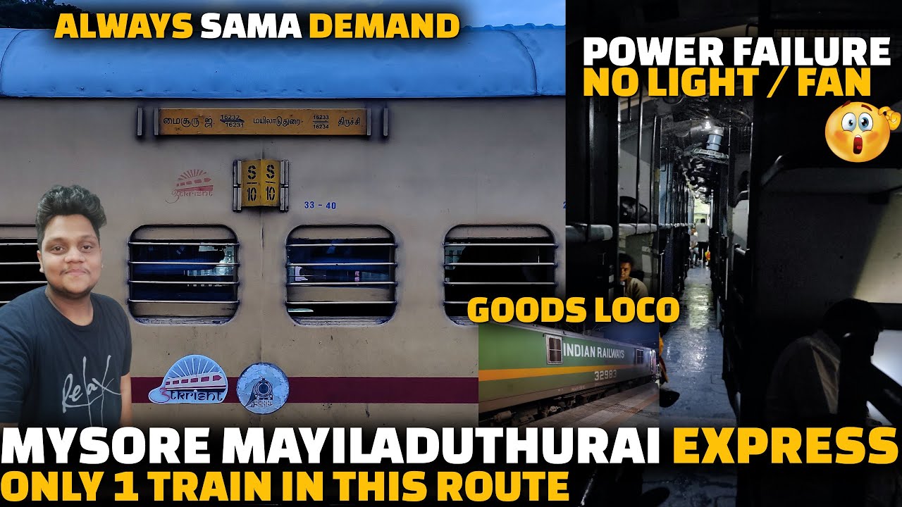Mysore Mayiladuthurai Express Train journey | only train in this route | Bangalore to Kumbakonam
