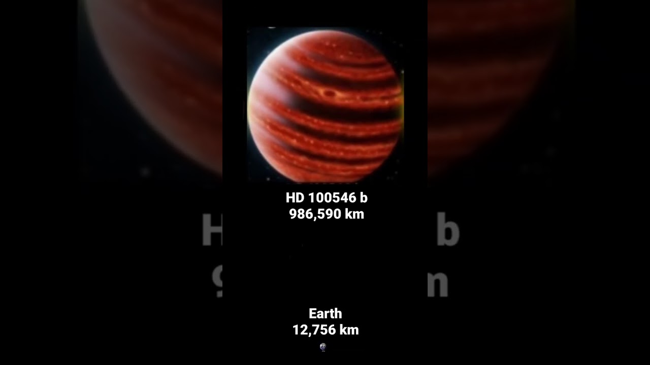 HD 100546 b vs Earth by the True size #HD100546b #versus #earth #planet #planets #exoplanets