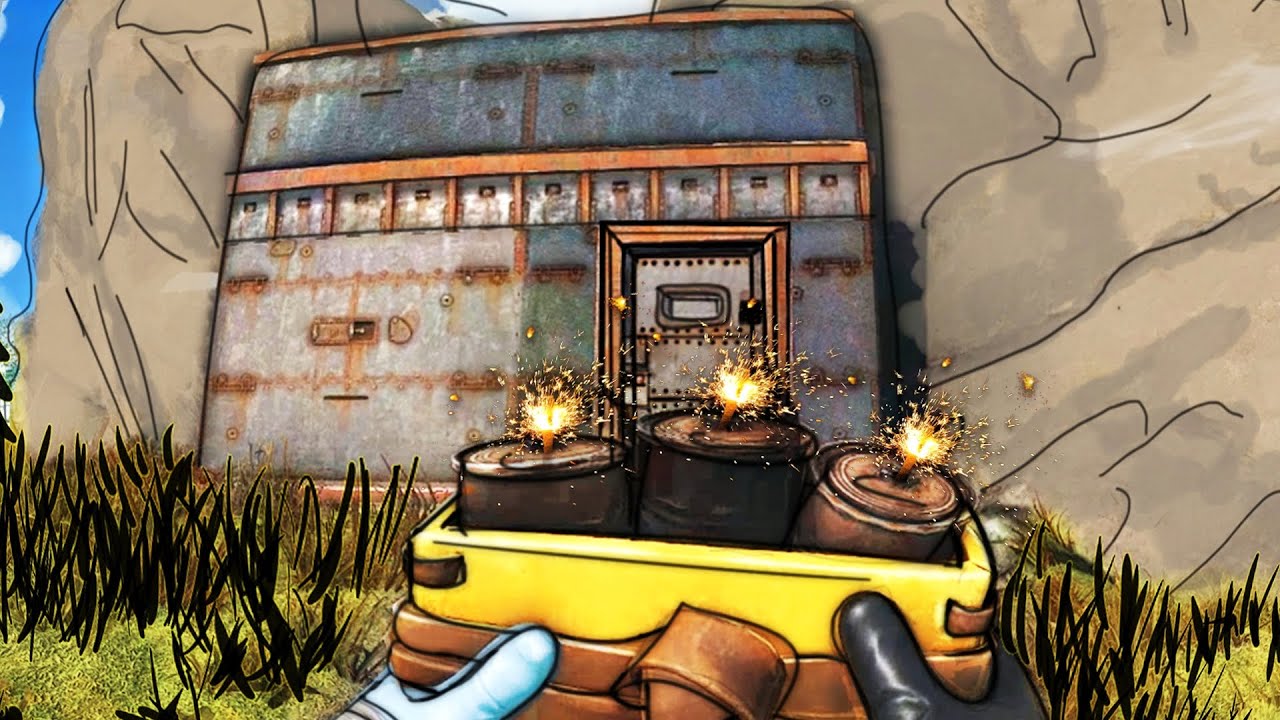 Соло выживание и окупной рейд МВК бункера в скале в Раст Rust