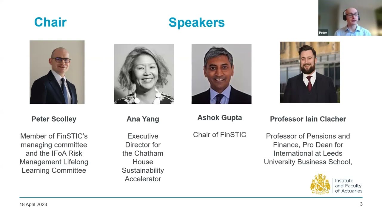 IFoA Alternative Economic Thinking Series - New Capital Consensus
