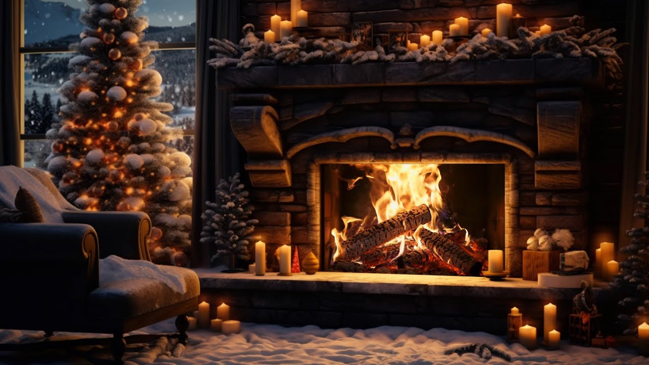Eliminate Stress and Fatigue with Relaxing Snowstorm Sounds and a Fireplace Next to You