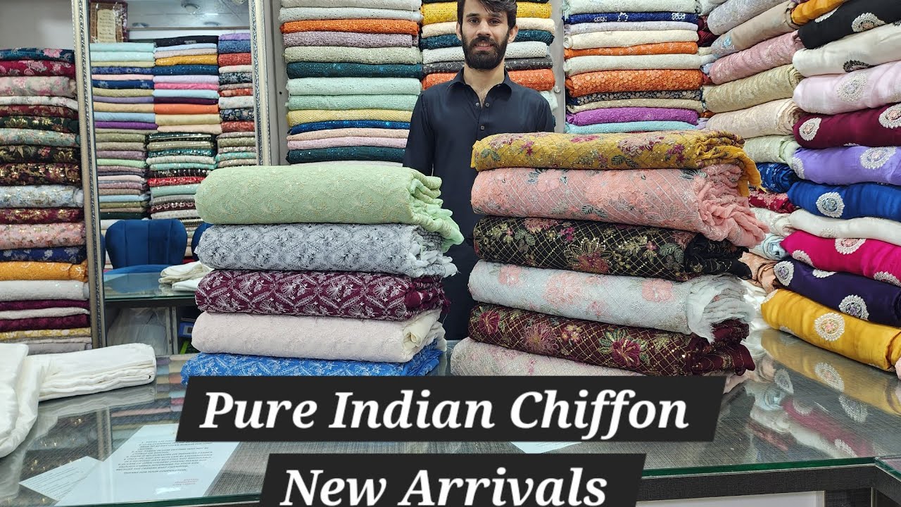 Pure Indian Chiffon Premium Quality Bareeza Work Embroiderey Schiffli Resham Work Party Wear Dresses