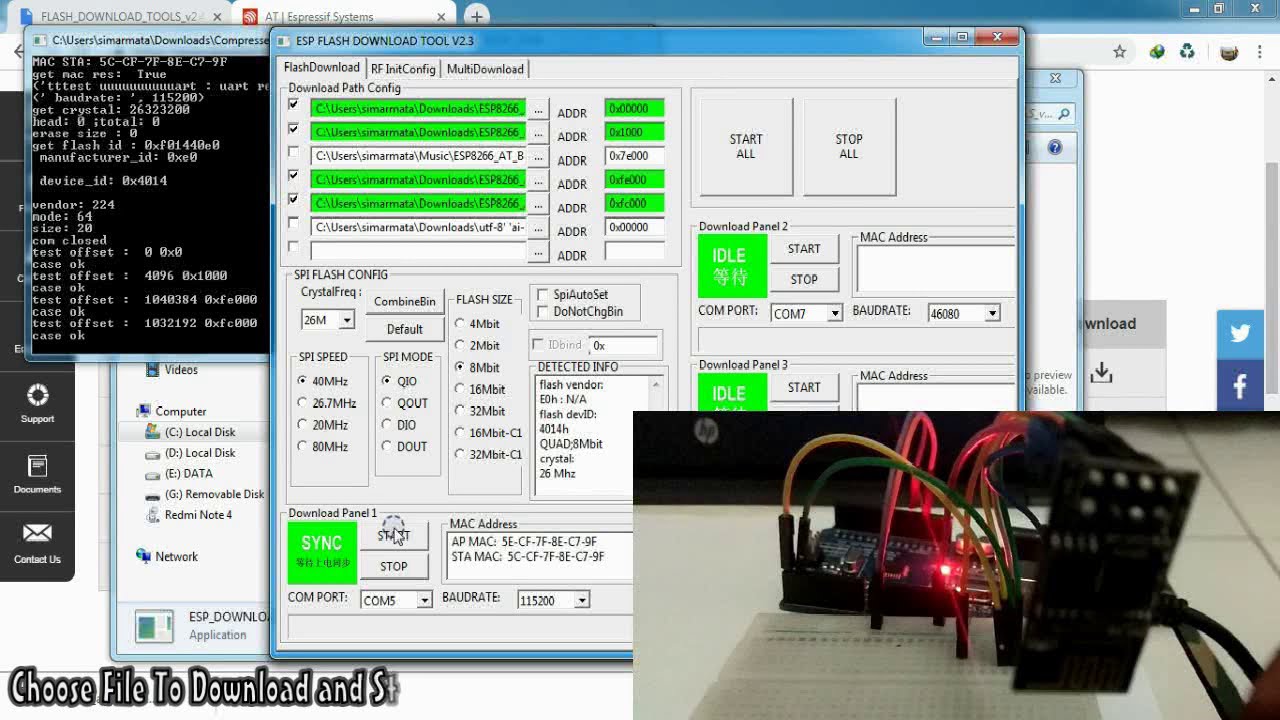 Ошибка обновления прошивки ESP8622-01 с помощью Arduino