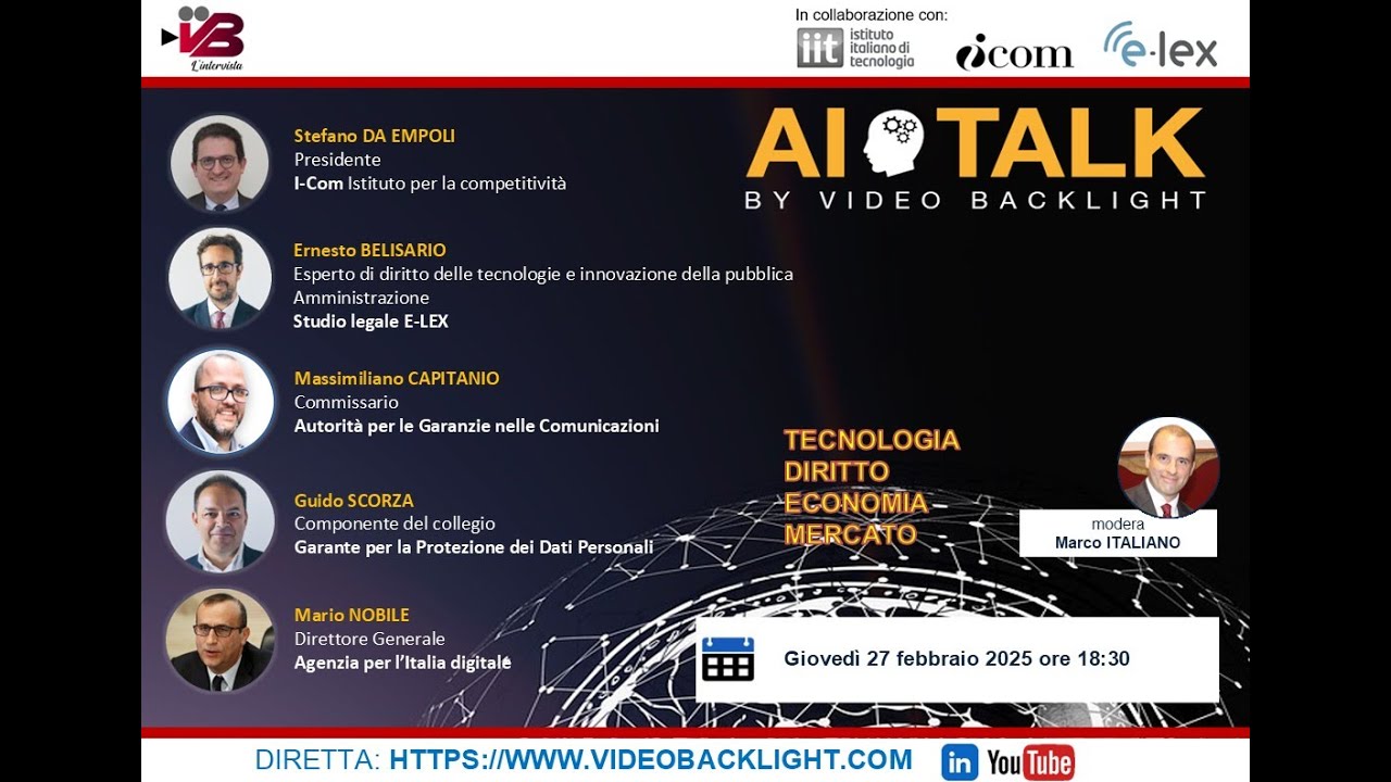 AI Talk: L’intelligenza Artificiale tra economia, diritto e protezione dei dati personali