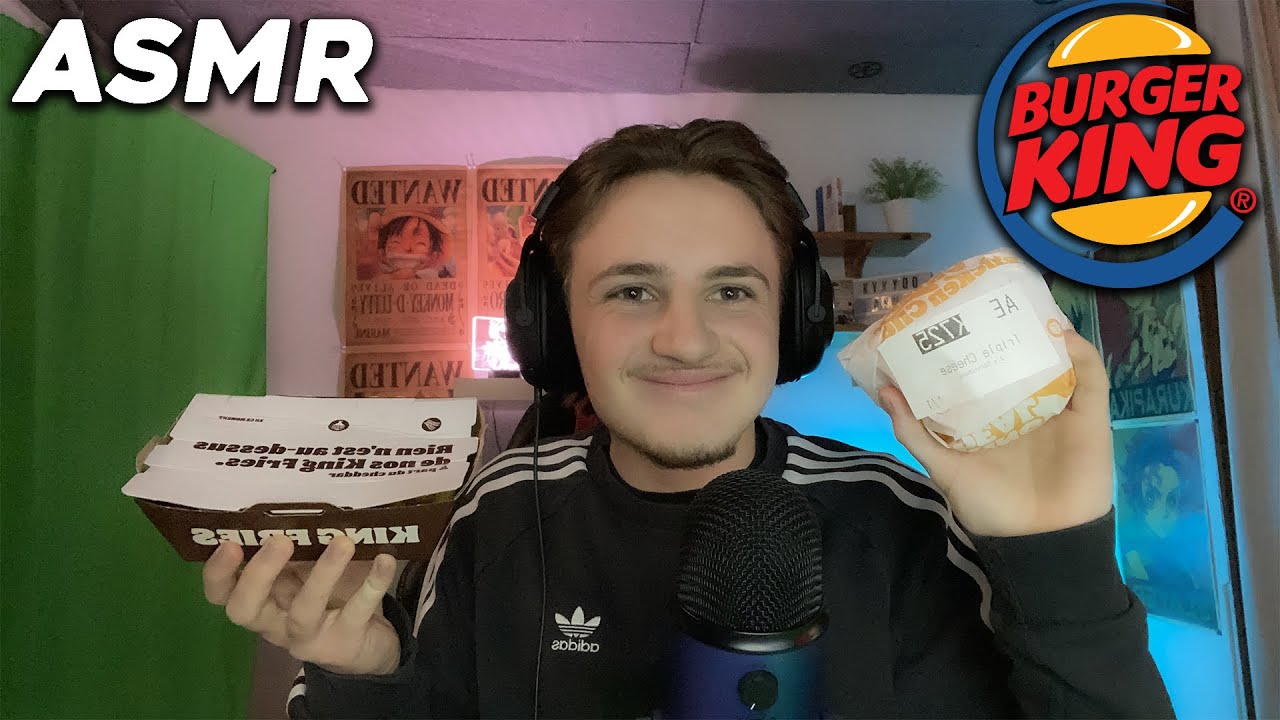 ASMR - Dégustation d'un BURGER KING (pétage de bide)