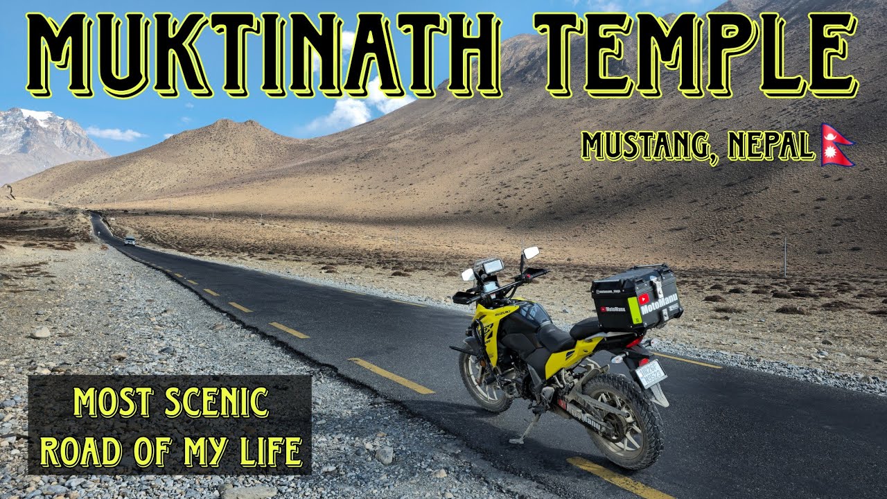 Jomsom to Muktinath Temple Mustang Nepal | Solo Bike Ride | Suzuki V-Strom SX 250 | Road Conditions