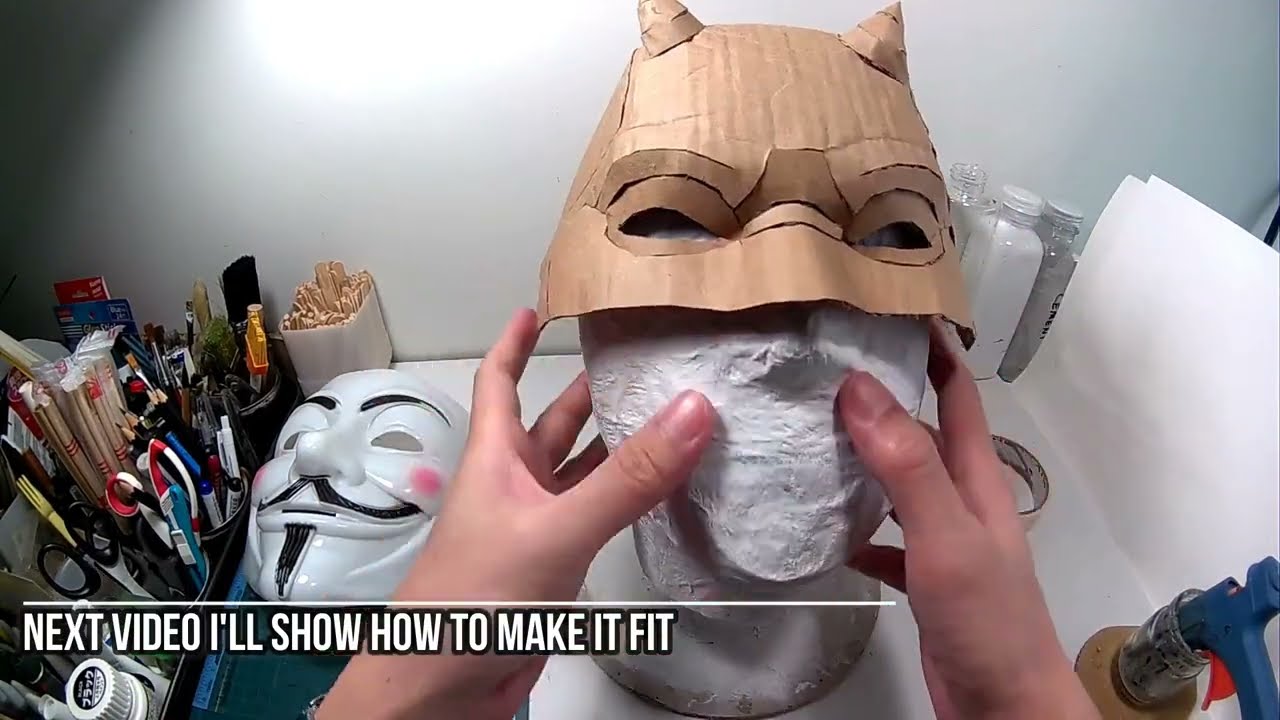 DIY DareDevil Cowl Mask Part 1 - Cardboard