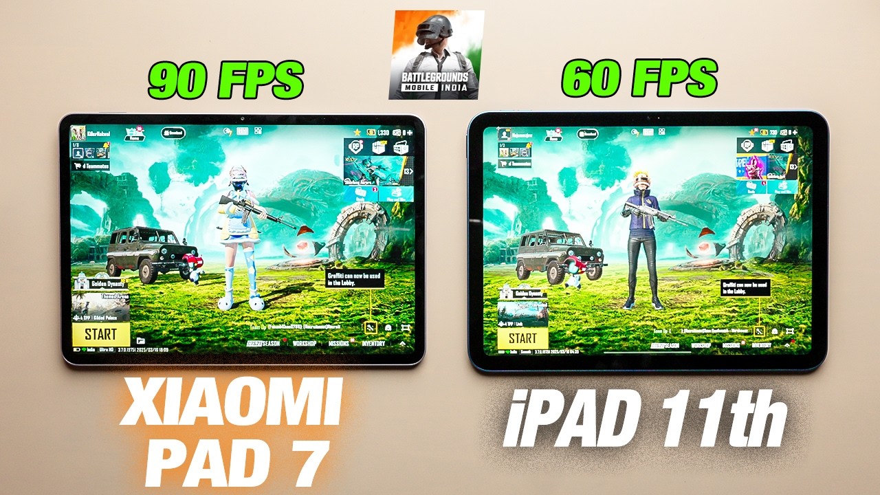 iPad 11th gen vs Xiaomi Pad 7 - BGMI/Gaming Test - FPS Meter