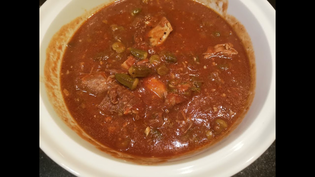 يخنة البامية باللحمة  أكلة قديمة حديثة  جربوها على طريقتي