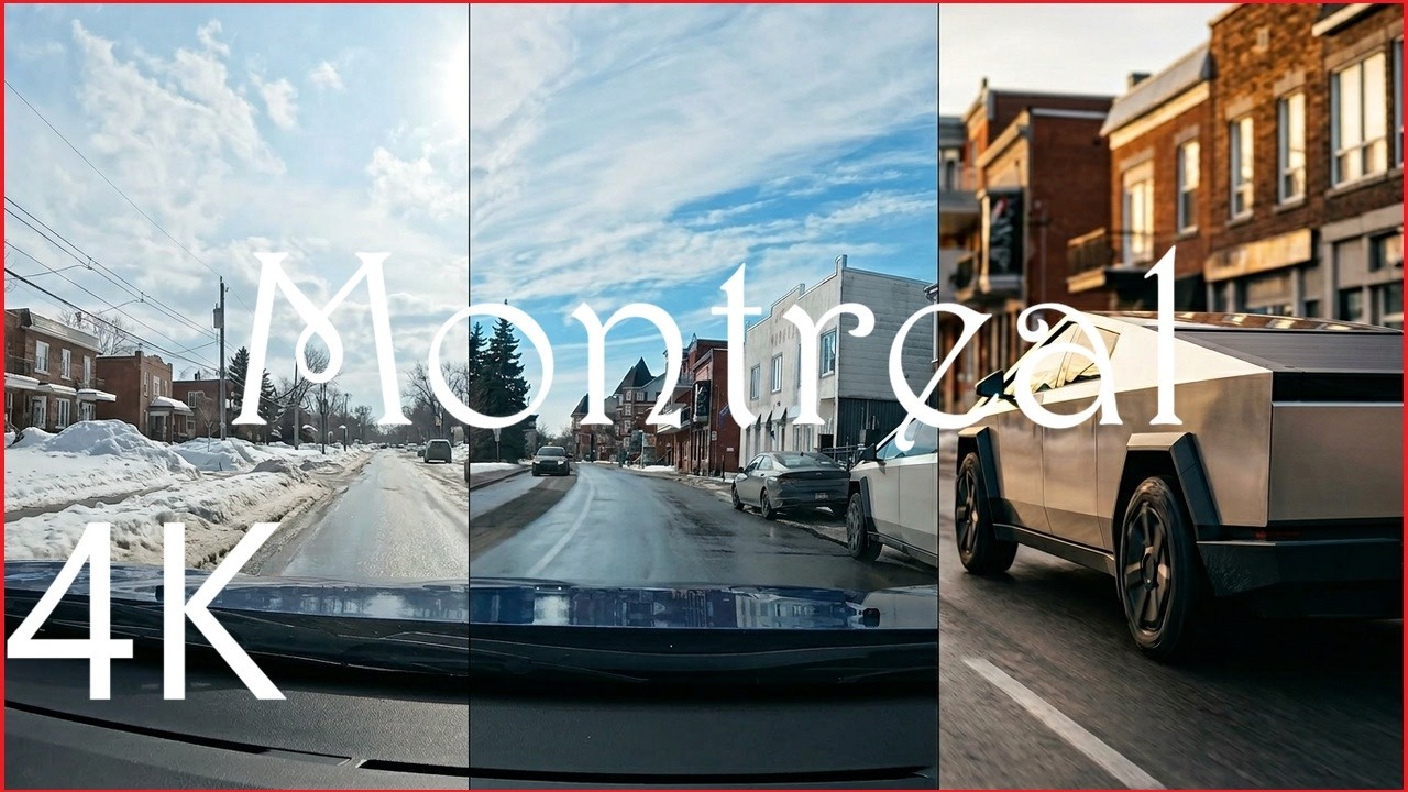 【極上4K映像】8H Peaceful Winter Drive Québec 🇨🇦 Verdun→Senneville ☀️🌊 静寂ASMRロード
