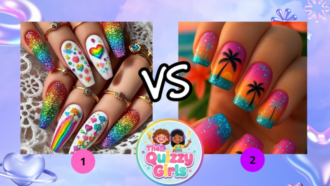Cutest Nail Designs Ever! 💅✨ | Rainbow or Tropical?!
