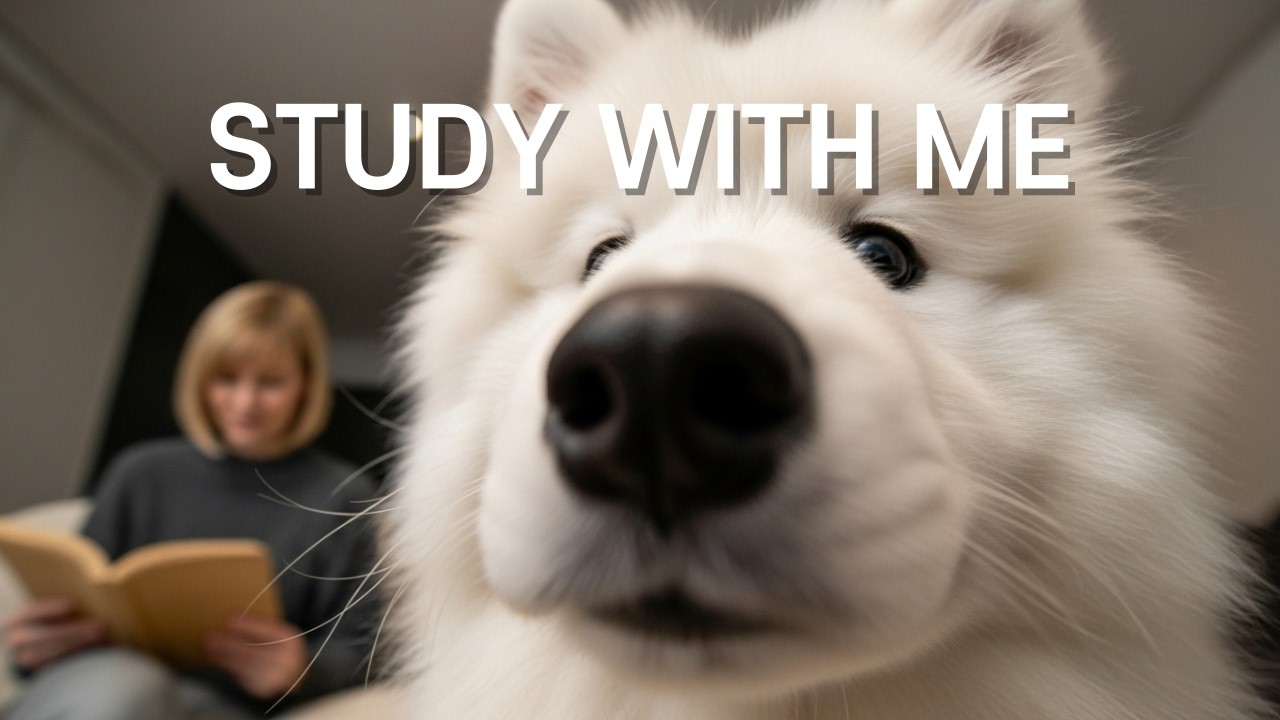 [Playlist] Study with me, Samoyed. 3 hours - Work, Relax, Sleep