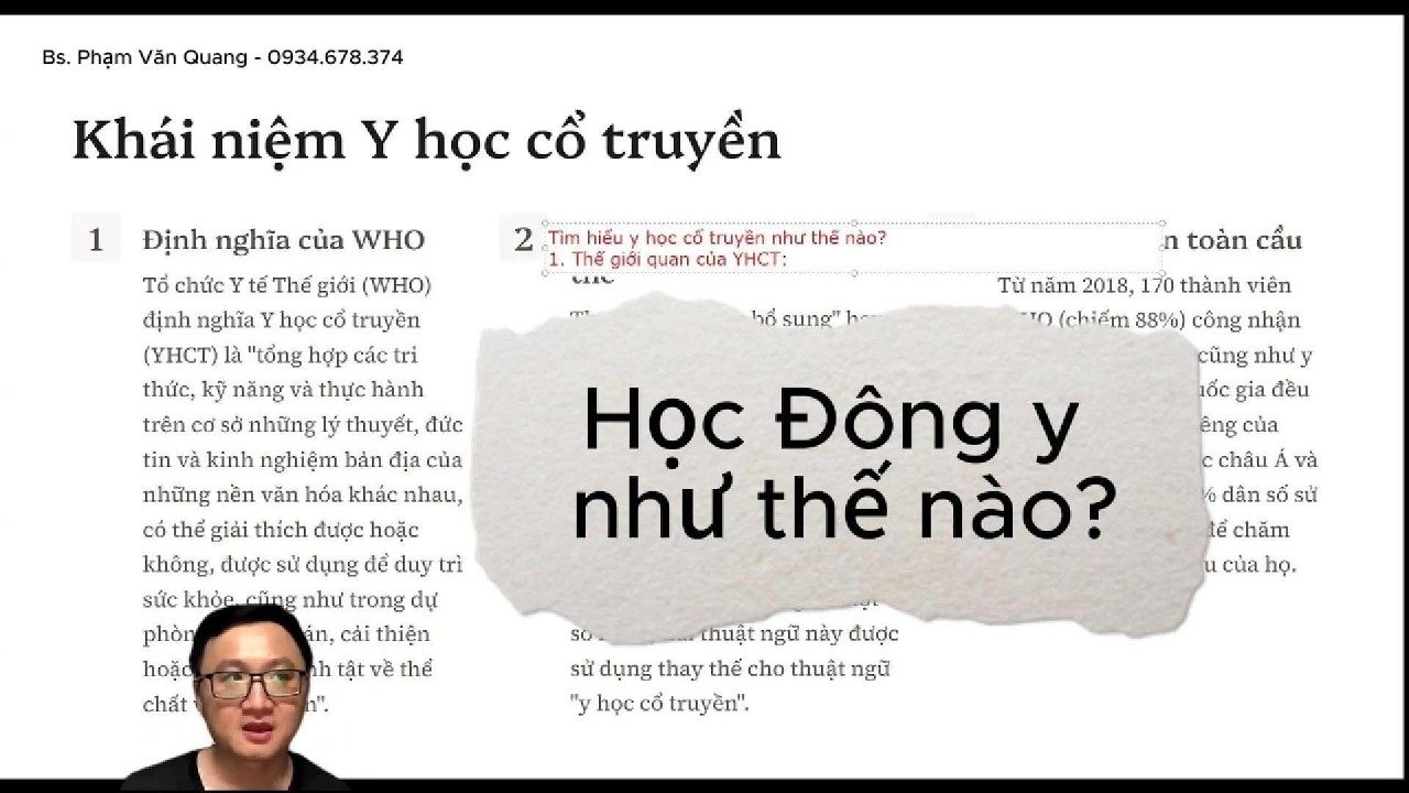 Nội dung Khóa học đông y nhập môn! (Học y học cổ truyền như thế nào?)