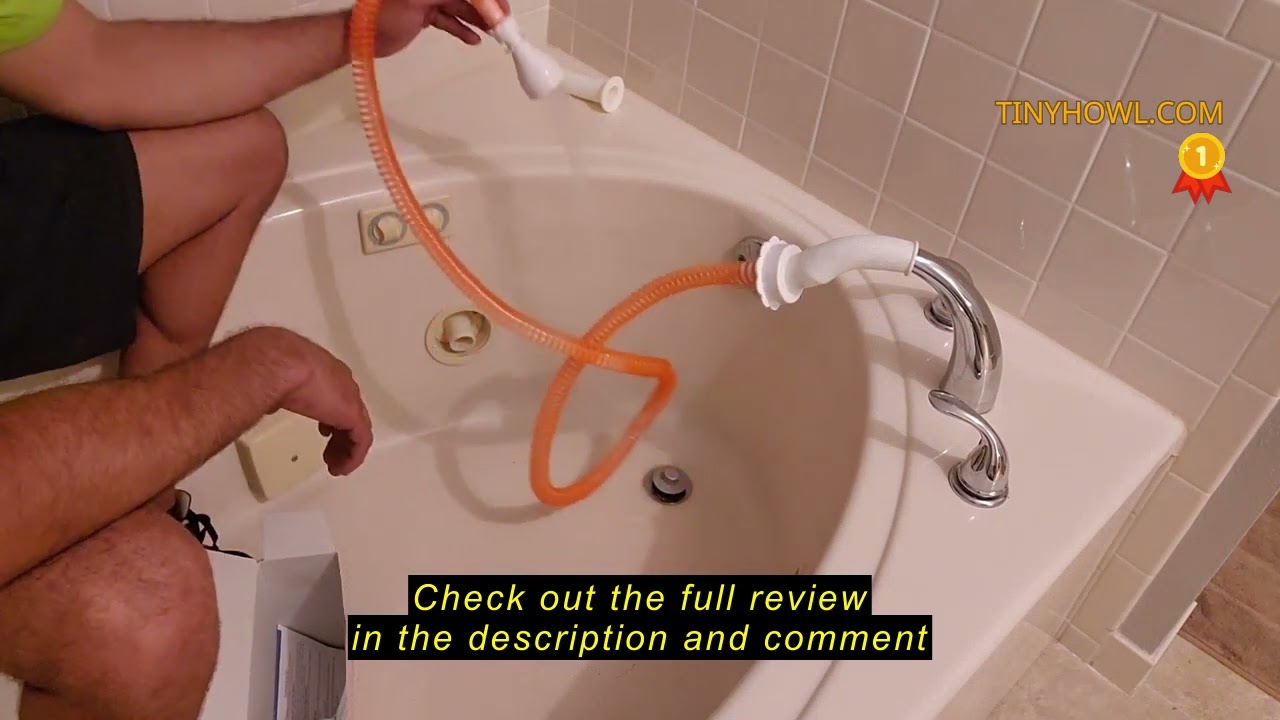 Review Rinseroo Dog Shower Attachment Hose – Slip-On Pet Sprayer with 6ft Hose – No Tools Handheld D