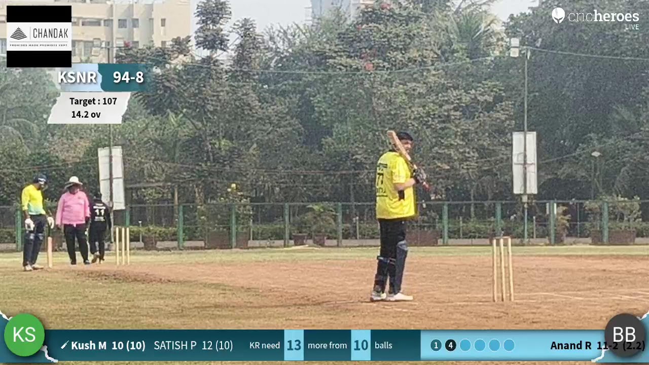 Borivali Blasters RD-5 vs K&K Superheroes NMA RD-5 live cricket match | RD MCL-5  live - Bhavdevi G