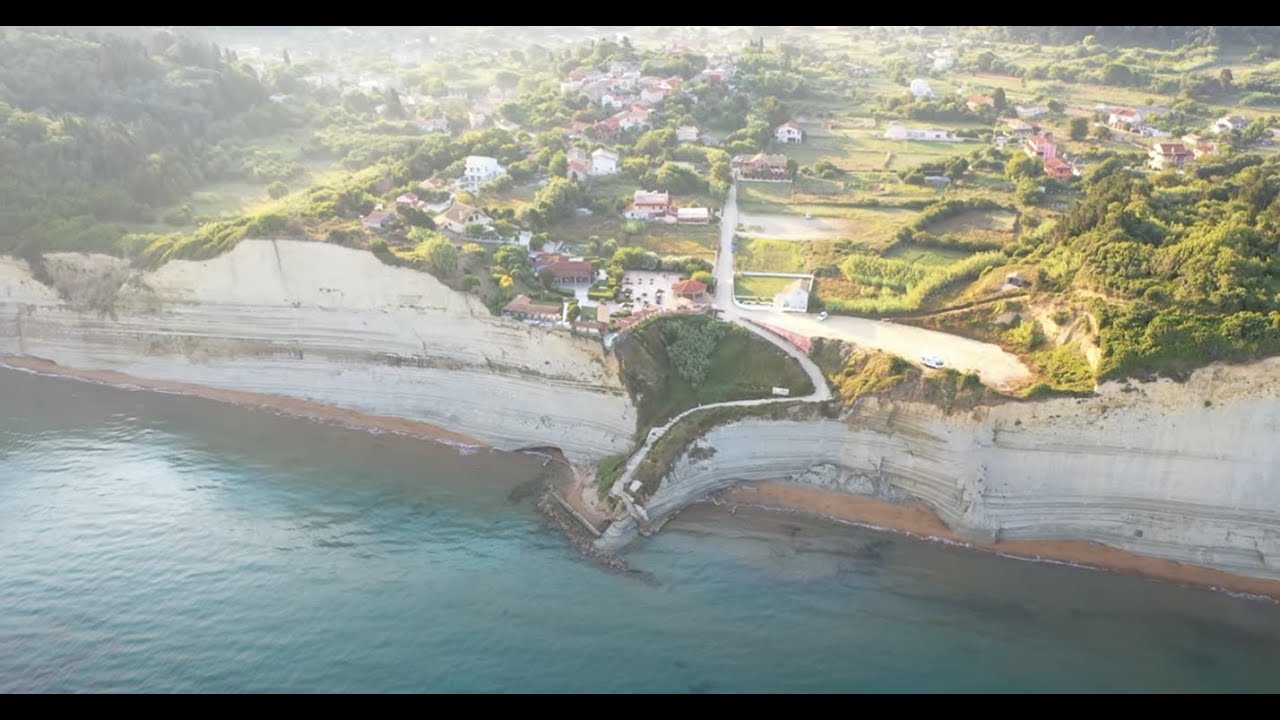 Corfu Greece | Peroulades, Loggas Beach Aerial View | 4K Drone ASMR