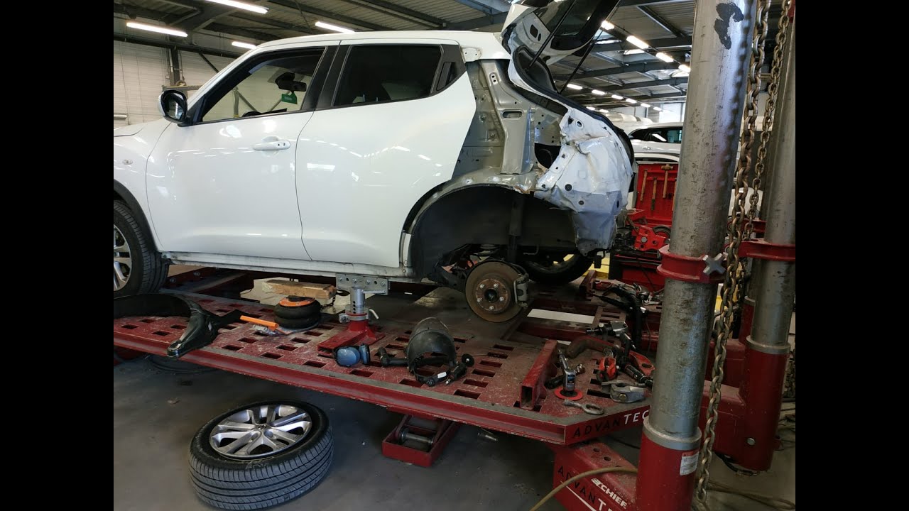 Réparation choc arrière Nissan Juke اصلاح سيارة نيسان جوك سمكرة Car repair Nissan juke