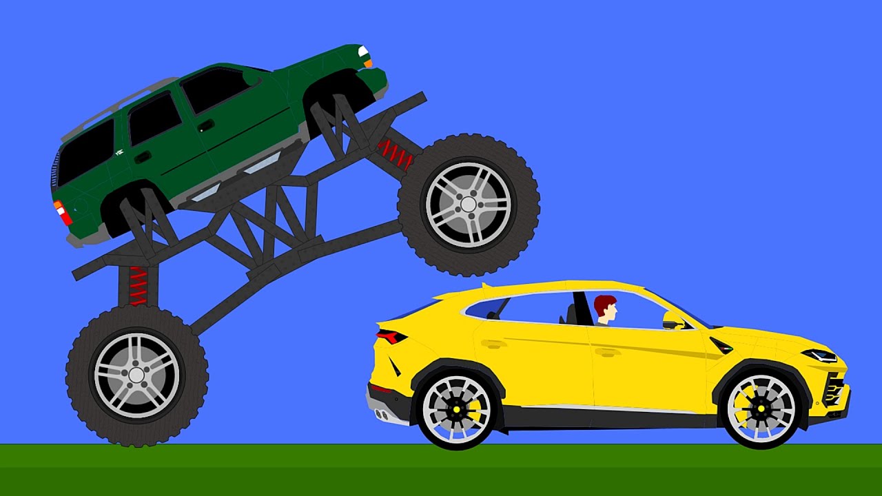 Monster Truck Car Destruction - Phun Algodoo Moments