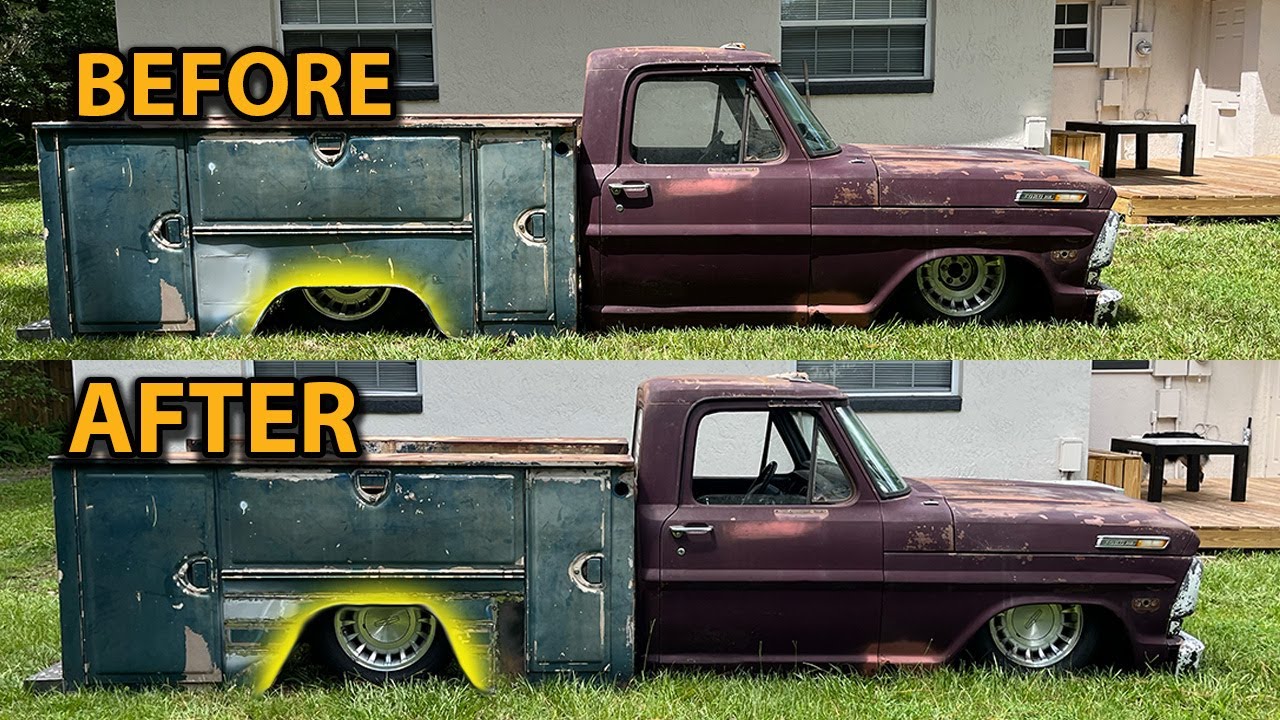 Major Mistake? Raising Rear Fenders to Match The front- Shop Truck Body Swap Project