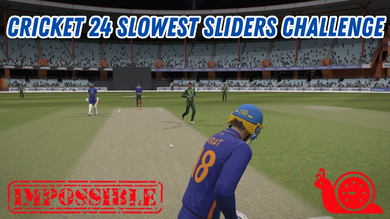SLOWEST SLIDERS CHALLENGE ON CRICKET 24 (IMPOSSIBLE)