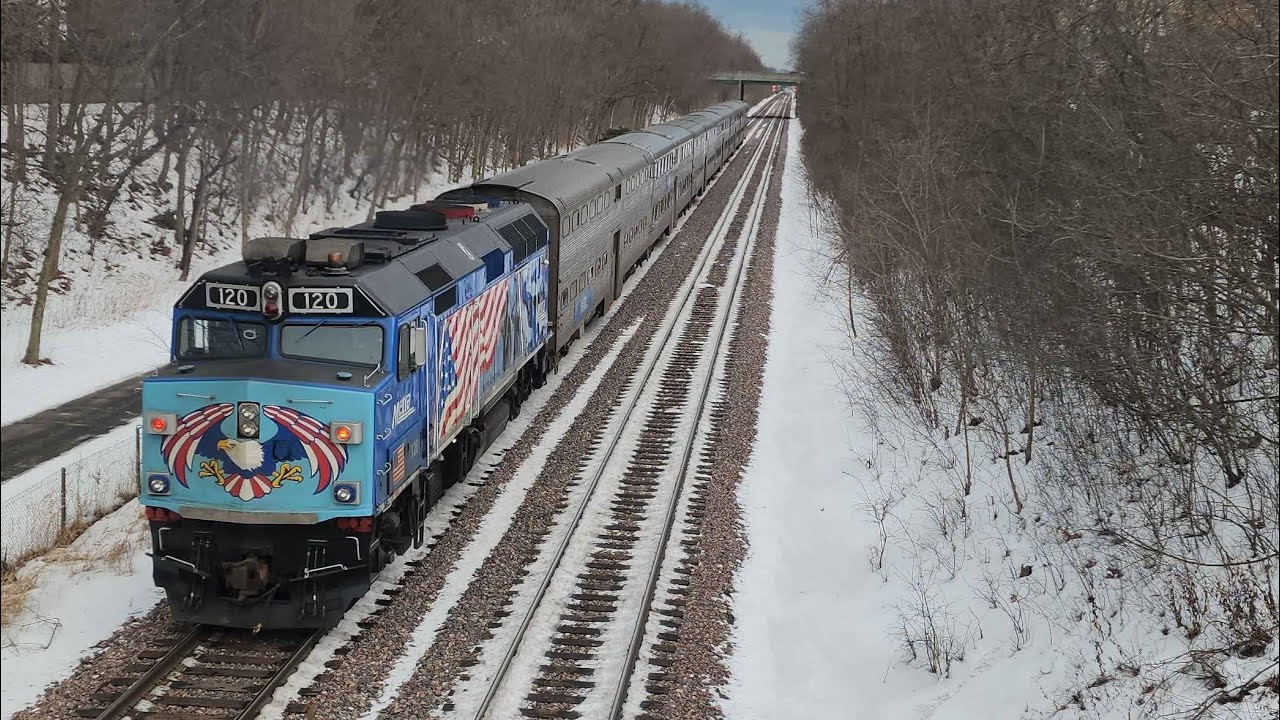 Hubbard Woods Railfanning FT. Express Trains, ONP Set, METX 120, And More - 2/6/26