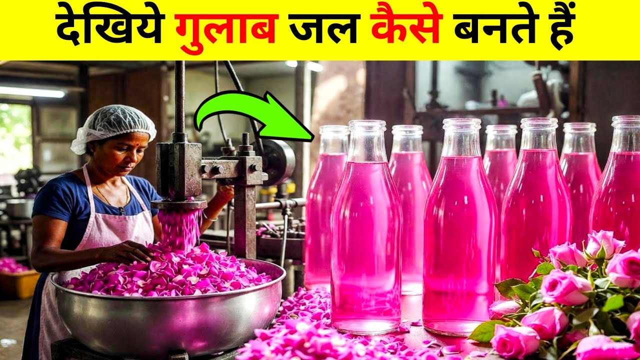 गुलाब जल कैसे बनता है ? फैक्ट्री के अंदर का सच | Rose Water Factory Process |