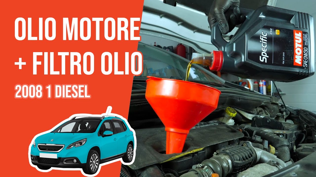 Cambio olio motore e filtro dell'olio PEUGEOT 2008 1 1.6 BlueHDI 🛢